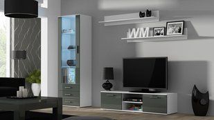 Стенка SOHO 7 Cama Белый Мат / Серый Глянец фотография
