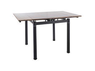Стол GD-082 Signal 80(131)x80 Винтажный Орех / Черный Мат фотография
