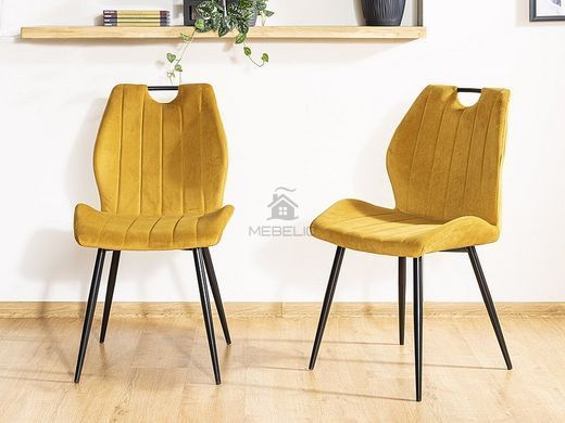 Стілець ARCO Velvet Signal Карі фотографія