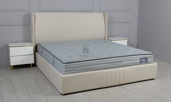 Кровать Лагуна Prestol 160x200 с подъемным механизмом Беж (тк. Monza 103) фотография