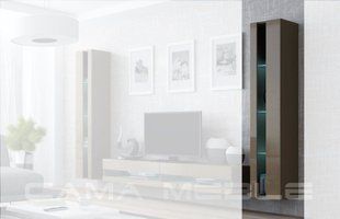 Витрина навесная VIGO Cama 180 New Латте Мат / Латте Глянец фотография