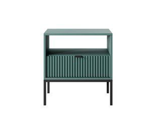 Тумба приліжкова Perfect Home Нова / Nova з 1 шухлядою і чорними ніжками S54 Лабрадор фотографія