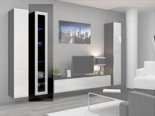 Вітрина підвісна VIGO Cama 180 Скло Чорний Мат / Білий Глянець фотографія