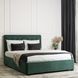 Кровать двуспальная бархатная MEBEL ELITE CROS Velvet 140x200 см Зеленый фотография