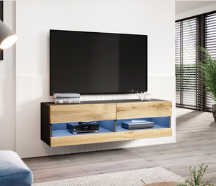 ТВ Тумба VIGO RTV Cama 140 New Черный / Дуб Вотан фотография