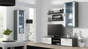 Стенка SOHO 6 Cama Серый Мат / Серый Глянец фотография