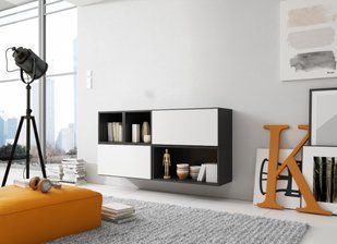 Стенка ROCO 15 Cama Черный Мат / Белый Мат фотография
