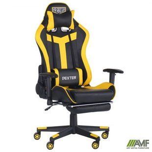Комп'ютерне крісло VR Racer Dexter Rumble AMF Чорний Жовтий фотографія