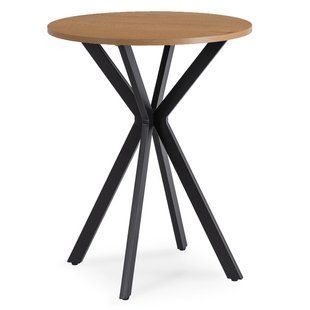 Стіл MEBEL ELITE LAUREN  60X60  Дуб золотий / Чорний фотографія