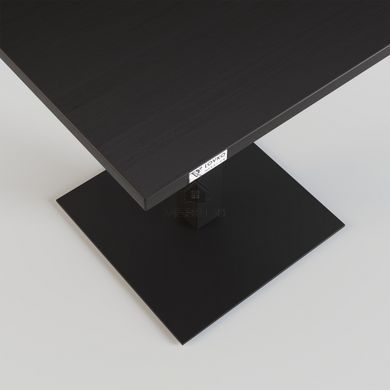 Стіл Tetra light 70 х 70 Lovko   чорний метал / чорне ДСП (текстура) фотографія