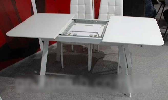 Стол раскладной TM-170 VETRO 120x80 Белый сатин фотография