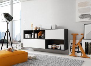 Стенка ROCO 16 Cama Черный Мат / Белый Мат фотография
