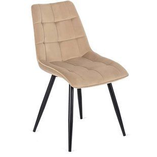Стілець оксамитовий MEBEL ELITE RIO Velvet, Бежевий фотографія