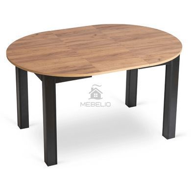 Комплект стол MEBEL ELITE MAX 80(160)х80 см, дуб Craft/черный, и 6 черных стульев PERU фотография