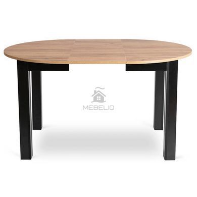 Комплект стол MEBEL ELITE MAX 80(160)х80 см, дуб Craft/черный, и 6 черных стульев PERU фотография