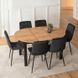 Комплект стол MEBEL ELITE MAX 80(160)х80 см, дуб Craft/черный, и 6 черных стульев PERU
