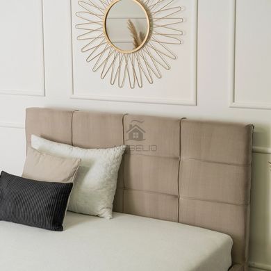 Ліжко двоспальне оксамитове 140x200 MEBEL ELITE TINGA Velvet Беж фотографія