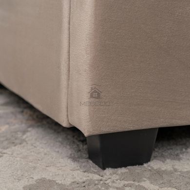 Ліжко двоспальне оксамитове 140x200 MEBEL ELITE TINGA Velvet Беж фотографія