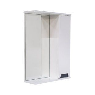Зеркало с шкафчиком Poli 55 Vivia R белое правое
