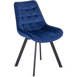 Стілець оксамитовий MEBEL ELITE RICK Velvet, Темно-синій фотографія
