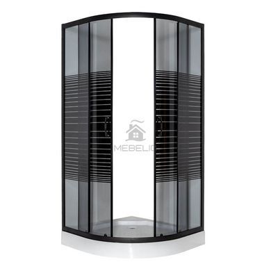Душова кабіна VIVIA 091 Black s line JK New 90*90*191 мілкий піддон