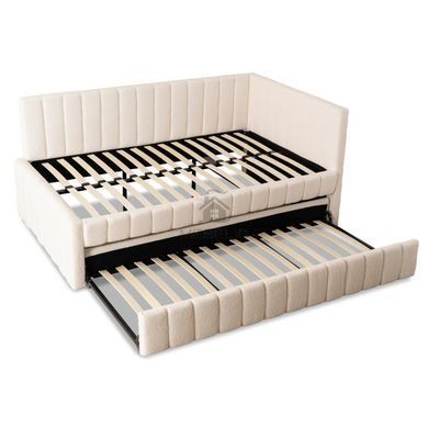 Кровать MEBEL ELITE VILLEMO 90x200 см Кремовый букле фотография