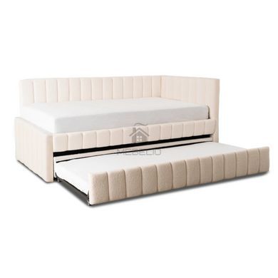 Кровать MEBEL ELITE VILLEMO 90x200 см Кремовый букле фотография